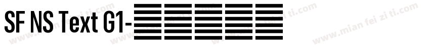 SF NS Text G1字体转换